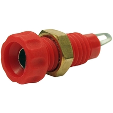 4mm Panel Mounting Socket: Red